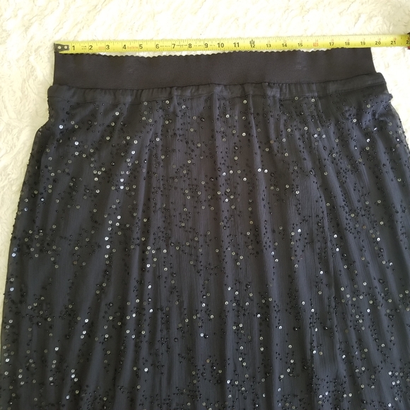 Soft Surroundings Black Beaded Plus Size Maxi Skirt 3X - Picture 10 of 16